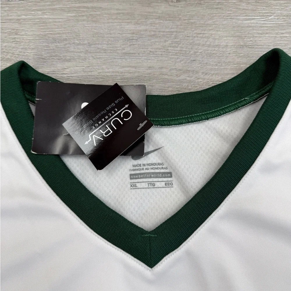 Nike White & Green Jersey - New - Size XXL (18)